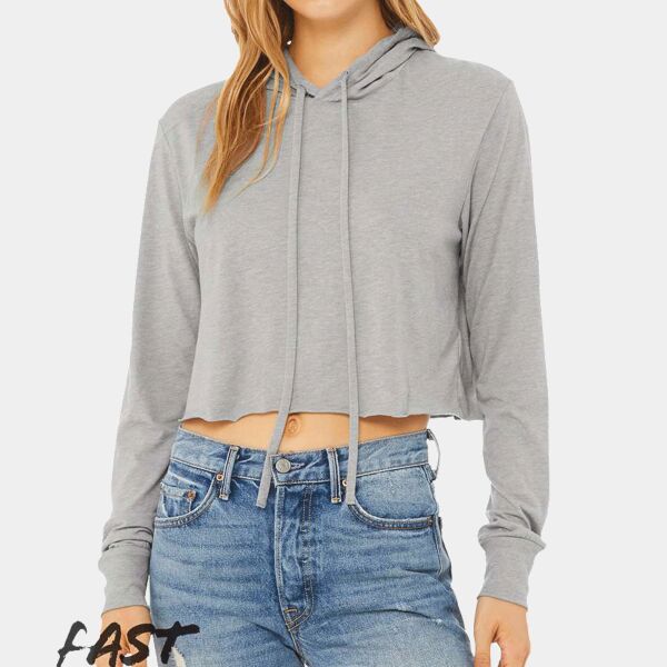 Women’s Triblend Cropped Long Sleeve Hoodie Thumbnail